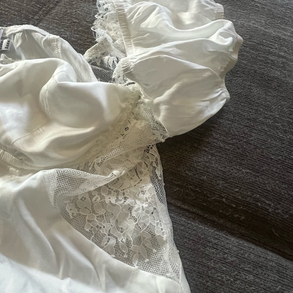 Princess Polly White Off-Shoulder Corset Crop Top - Picture 4 of 4